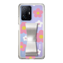 Slim Protection Case - STAND & RING RIBBON Silver［ Rune Naito - RUNE Flower - Pink ］
