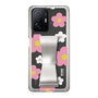 Slim Protection Case - STAND & RING RIBBON Silver［ Rune Naito - RUNE Flower - Pink ］