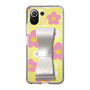 Slim Protection Case - STAND & RING RIBBON Silver［ Rune Naito - RUNE Flower - Pink ］
