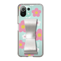Slim Protection Case - STAND & RING RIBBON Silver［ Rune Naito - RUNE Flower - Pink ］