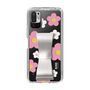 Slim Protection Case - STAND & RING RIBBON Silver［ Rune Naito - RUNE Flower - Pink ］
