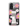 Slim Protection Case - STAND & RING RIBBON Silver［ Rune Naito - RUNE Flower - Pink ］