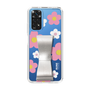 Slim Protection Case - STAND & RING RIBBON Silver［ Rune Naito - RUNE Flower - Pink ］