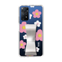 Slim Protection Case - STAND & RING RIBBON Silver［ Rune Naito - RUNE Flower - Pink ］
