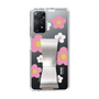 Slim Protection Case - STAND & RING RIBBON Silver［ Rune Naito - RUNE Flower - Pink ］
