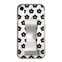 Slim Protection Case - STAND & RING RIBBON Silver［ Rune Naito - RUNE Flower - Black ］