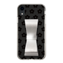 Slim Protection Case - STAND & RING RIBBON Silver［ Rune Naito - RUNE Flower - Black ］