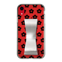 Slim Protection Case - STAND & RING RIBBON Silver［ Rune Naito - RUNE Flower - Black ］