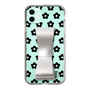 Slim Protection Case - STAND & RING RIBBON Silver［ Rune Naito - RUNE Flower - Black ］