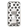Slim Protection Case - STAND & RING RIBBON Silver［ Rune Naito - RUNE Flower - Black ］