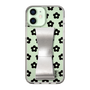 Slim Protection Case - STAND & RING RIBBON Silver［ Rune Naito - RUNE Flower - Black ］