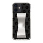 Slim Protection Case - STAND & RING RIBBON Silver［ Rune Naito - RUNE Flower - Black ］