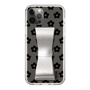 Slim Protection Case - STAND & RING RIBBON Silver［ Rune Naito - RUNE Flower - Black ］