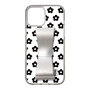 Slim Protection Case - STAND & RING RIBBON Silver［ Rune Naito - RUNE Flower - Black ］
