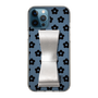 Slim Protection Case - STAND & RING RIBBON Silver［ Rune Naito - RUNE Flower - Black ］