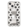 Slim Protection Case - STAND & RING RIBBON Silver［ Rune Naito - RUNE Flower - Black ］