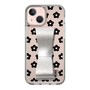 Slim Protection Case - STAND & RING RIBBON Silver［ Rune Naito - RUNE Flower - Black ］