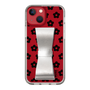 Slim Protection Case - STAND & RING RIBBON Silver［ Rune Naito - RUNE Flower - Black ］