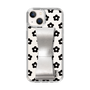 Slim Protection Case - STAND & RING RIBBON Silver［ Rune Naito - RUNE Flower - Black ］