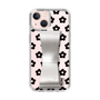 Slim Protection Case - STAND & RING RIBBON Silver［ Rune Naito - RUNE Flower - Black ］