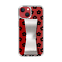 Slim Protection Case - STAND & RING RIBBON Silver［ Rune Naito - RUNE Flower - Black ］