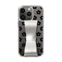 Slim Protection Case - STAND & RING RIBBON Silver［ Rune Naito - RUNE Flower - Black ］