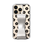 Slim Protection Case - STAND & RING RIBBON Silver［ Rune Naito - RUNE Flower - Black ］