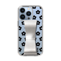 Slim Protection Case - STAND & RING RIBBON Silver［ Rune Naito - RUNE Flower - Black ］