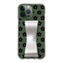 Slim Protection Case - STAND & RING RIBBON Silver［ Rune Naito - RUNE Flower - Black ］