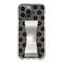 Slim Protection Case - STAND & RING RIBBON Silver［ Rune Naito - RUNE Flower - Black ］