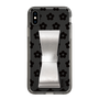 Slim Protection Case - STAND & RING RIBBON Silver［ Rune Naito - RUNE Flower - Black ］