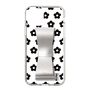 Slim Protection Case - STAND & RING RIBBON Silver［ Rune Naito - RUNE Flower - Black ］