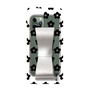 Slim Protection Case - STAND & RING RIBBON Silver［ Rune Naito - RUNE Flower - Black ］