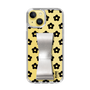 Slim Protection Case - STAND & RING RIBBON Silver［ Rune Naito - RUNE Flower - Black ］