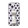 Slim Protection Case - STAND & RING RIBBON Silver［ Rune Naito - RUNE Flower - Black ］