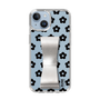 Slim Protection Case - STAND & RING RIBBON Silver［ Rune Naito - RUNE Flower - Black ］