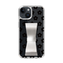 Slim Protection Case - STAND & RING RIBBON Silver［ Rune Naito - RUNE Flower - Black ］