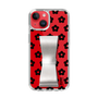 Slim Protection Case - STAND & RING RIBBON Silver［ Rune Naito - RUNE Flower - Black ］