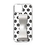 Slim Protection Case - STAND & RING RIBBON Silver［ Rune Naito - RUNE Flower - Black ］