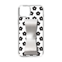 Slim Protection Case - STAND & RING RIBBON Silver［ Rune Naito - RUNE Flower - Black ］