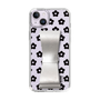 Slim Protection Case - STAND & RING RIBBON Silver［ Rune Naito - RUNE Flower - Black ］