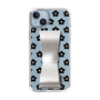 Slim Protection Case - STAND & RING RIBBON Silver［ Rune Naito - RUNE Flower - Black ］