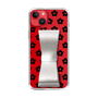 Slim Protection Case - STAND & RING RIBBON Silver［ Rune Naito - RUNE Flower - Black ］
