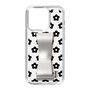 Slim Protection Case - STAND & RING RIBBON Silver［ Rune Naito - RUNE Flower - Black ］