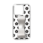 Slim Protection Case - STAND & RING RIBBON Silver［ Rune Naito - RUNE Flower - Black ］