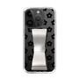 Slim Protection Case - STAND & RING RIBBON Silver［ Rune Naito - RUNE Flower - Black ］