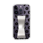 Slim Protection Case - STAND & RING RIBBON Silver［ Rune Naito - RUNE Flower - Black ］