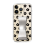 Slim Protection Case - STAND & RING RIBBON Silver［ Rune Naito - RUNE Flower - Black ］