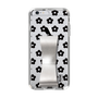 Slim Protection Case - STAND & RING RIBBON Silver［ Rune Naito - RUNE Flower - Black ］