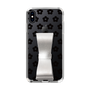 Slim Protection Case - STAND & RING RIBBON Silver［ Rune Naito - RUNE Flower - Black ］